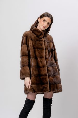Haină din blană naturală de vizon