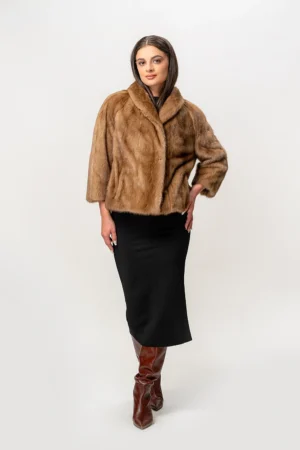 Haină din blană naturală de nurcă
